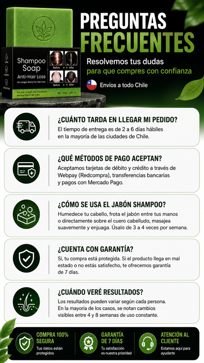Dile adíos a la caída del pelo con nuestro jabón en barra terapéutico